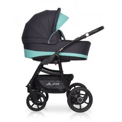 04 графит-бирюзовый - Детская коляска Riko Basic Alfa Ecco 2 в 1